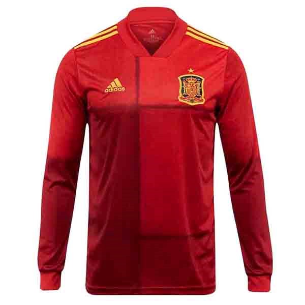 Camiseta España Replica Primera Ropa Manga Larga 2020 Rojo